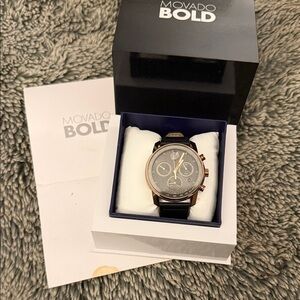 Movado Bold Black and Gold Men's Watch